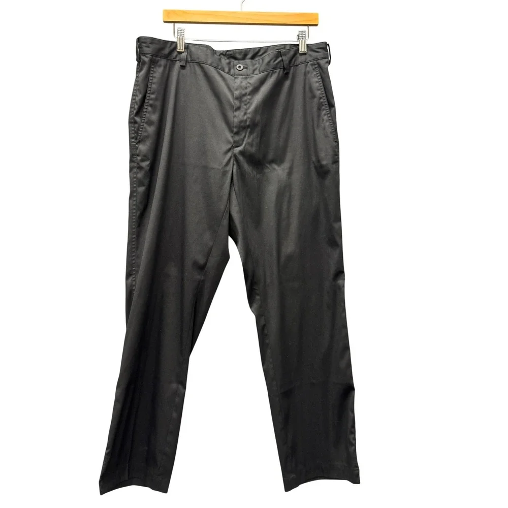 Nike Golf Pants Mens 36x30 ACTUAL‎ Dri-Fit Tech Straight Leg Black Athletic